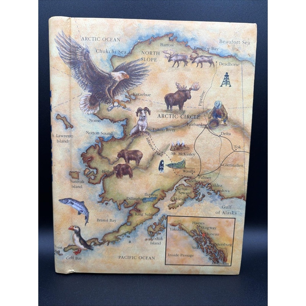 Alaska Photo Album  10 pages 2 sided, acid / pvc free, EUC Map Of Alaska